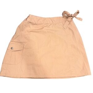Vintage Cargo Wrap Mini Skirt Womens 12 Tan Excellent Carolina Blues